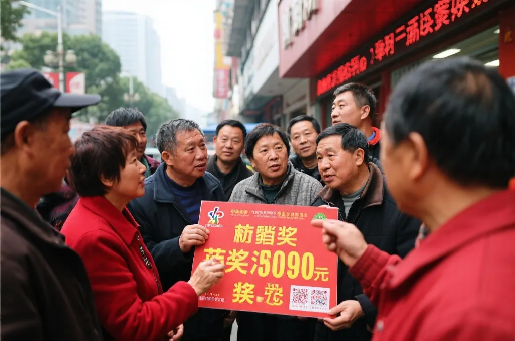 南昌街头彩民热议巨奖事件